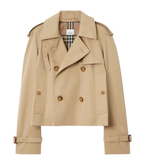 burberry crop trench|burberry damen trenchcoat.